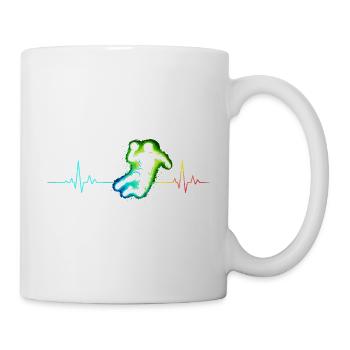 handball herzschlag - Tasse - Weiß - Rechts