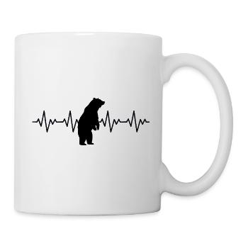 Bear ECG Heartbeat - Mug - white - Right