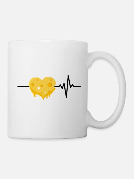 Le fromage, c’est ma vie, mon cœur, mon amoureux du fromage - Mug blanc - blanc