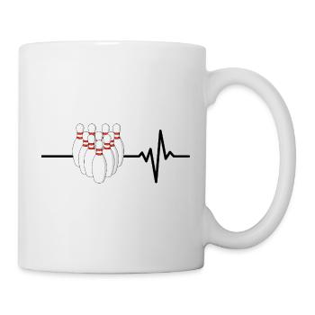 Le bowling, c’est ma vie, battement de cœur, coup - Mug blanc - blanc - Droite