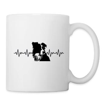 Battement de cœur ECG Border Collie - Mug blanc - blanc - Droite