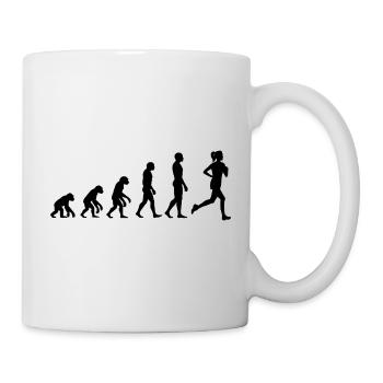 COURSE DE JOGGING FEMME, COURSE PUISSANTE ! MARATHON GIRL POWER - Mug blanc - blanc - Droite