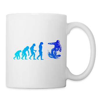 Modernes Snowboard Artwork - Tasse - Weiß - Rechts