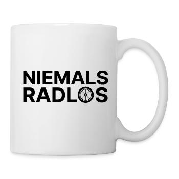 Niemals Radlos - Tasse - Weiß - Rechts