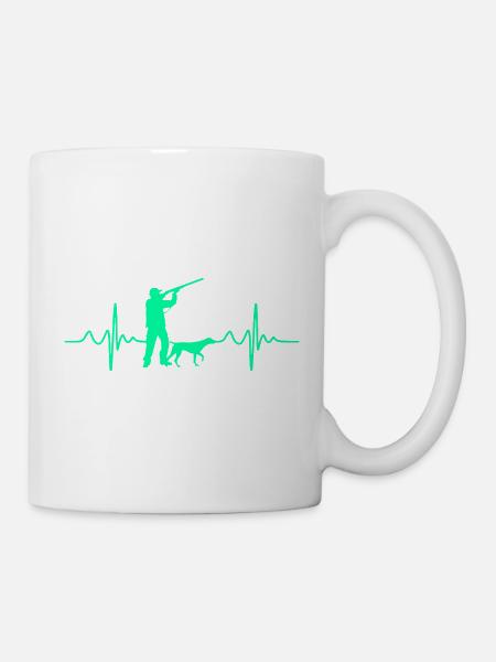 Herzschlag Jäger Jagd - Tasse - Weiß