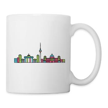Berlin City Skyline TV Tower Modern Line Art - Mug - white - Right