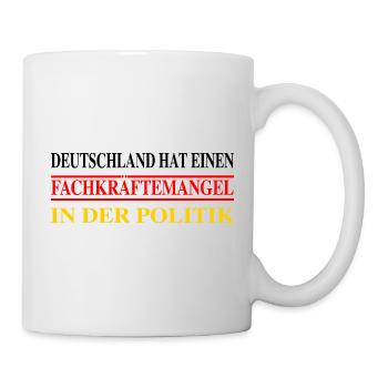 Shortage of skilled workers in politics - Mug - white - Right