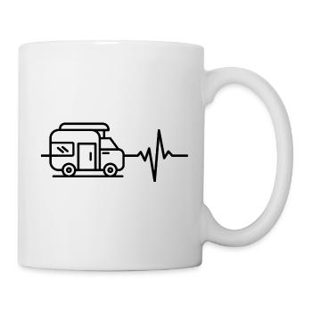 CAMPER LOVE! HEARTBEAT FOR CAMPE VANLIFE - Mug - white - Right