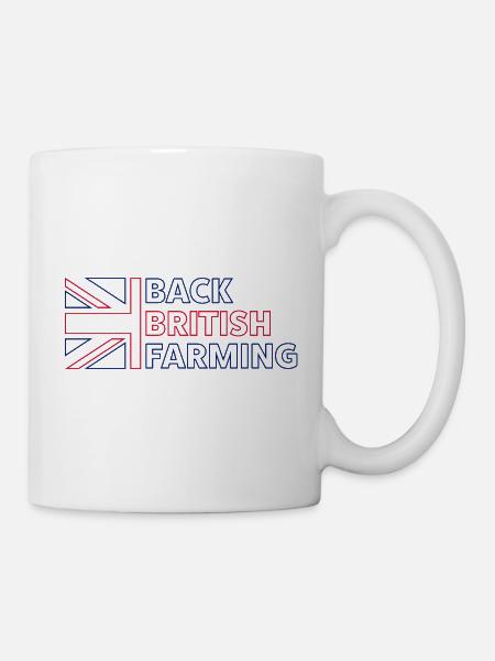Zurück zum britischen Landwirtschaftsemblem - Tasse - Weiß