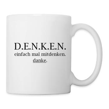 Réfléchis ! Réfléchis juste au mouvement. Merci. - Mug blanc - blanc - Droite