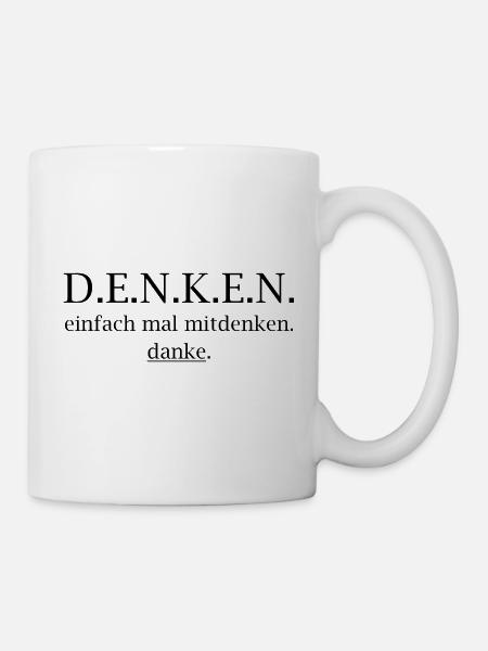 Réfléchis ! Réfléchis juste au mouvement. Merci. - Mug blanc - blanc