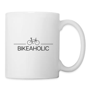 Bikeaholic – Spruch für Rennrad & Radsport Fans - Tasse - Weiß - Rechts