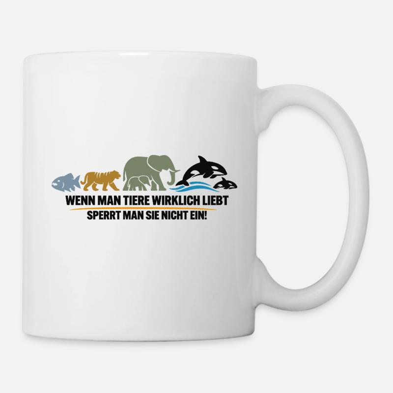 Freiheit statt Käfig - Tasse - Weiß