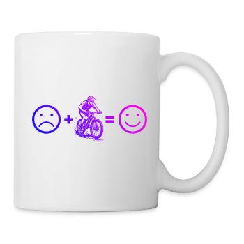 Cleanes Mountainbike Artwork für Mountainbike - Tasse - Weiß - Rechts
