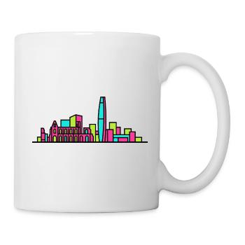 Reading City Skyline Blade Building Moderne Kunst - Tasse - Weiß - Rechts