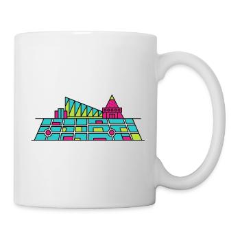 Orpheline urbain Xscape de Milton Keynes Modern Line Art - Mug blanc - blanc - Droite