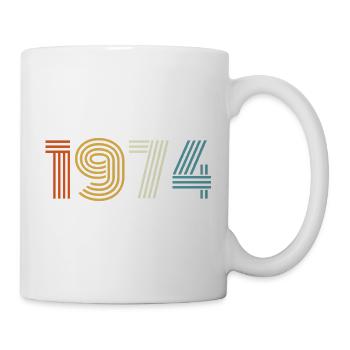 1974 Geschenk 1974 Jahrgang 1974 - Tasse - Weiß - Rechts