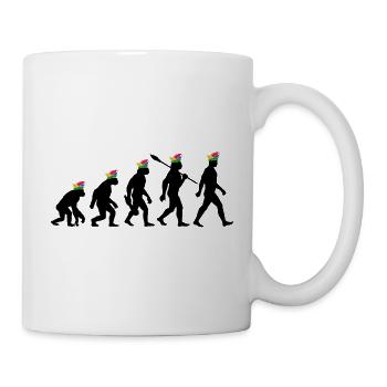 Homo Carnival | Evolution of Fools, Shrovetide - Mug - white - Right