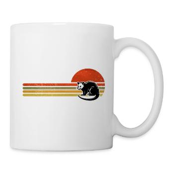 Retro Vintage Opossum - Tasse - Weiß - Rechts