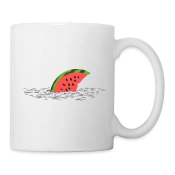 Melon Fin – Un requin mignon en route - Mug blanc - blanc - Droite