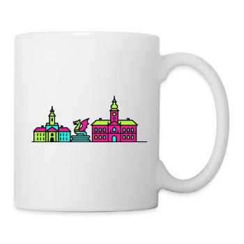Skyline de la ville de Klagenfurt Lindwurm Art moderne - Mug blanc - blanc - Droite