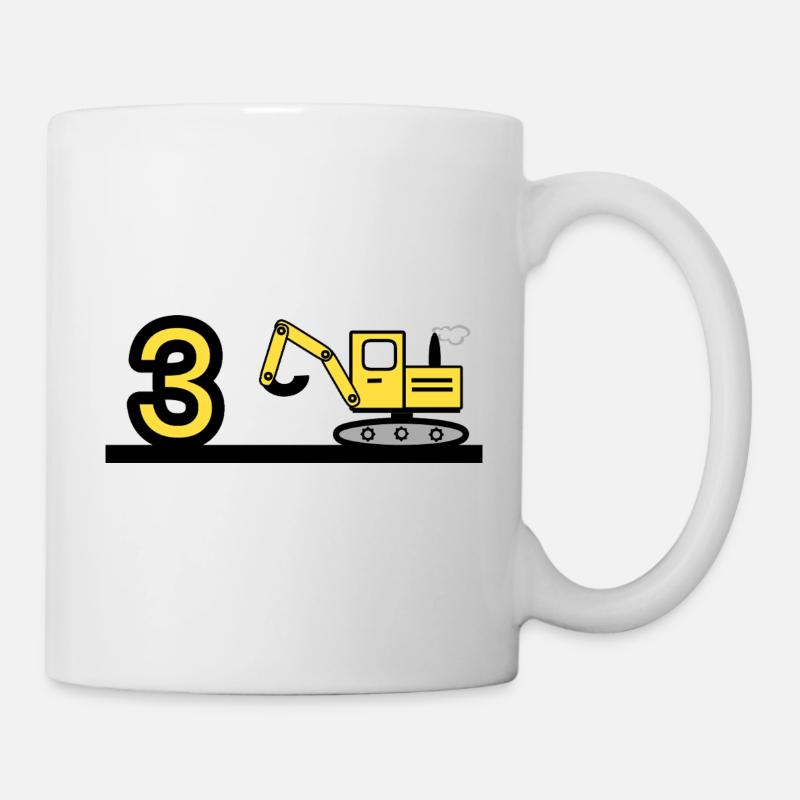 Bagger - Tasse - Weiß
