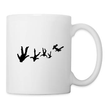 Parachutisme de Fallschirmspringen - Mug blanc - blanc - Droite