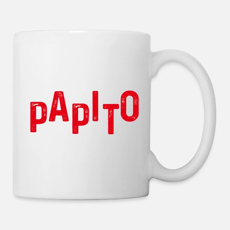 Papito verzweifelte rote Buchstaben - Tasse - Weiß