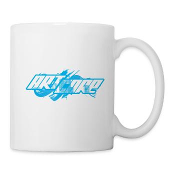 ArtCore Graffiti Blue Splash Wortspiel Hardcore - Tasse - Weiß - Rechts