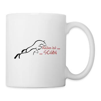 Horseback riding is beautiful... - Mug - white - Right
