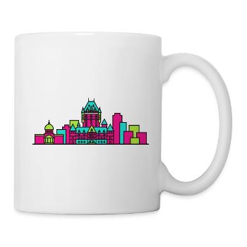 Château de la Skyline de Québec Frontenac Art - Mug blanc - blanc - Droite
