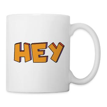 Hey 3D Retro in Orange - Mug - white - Right