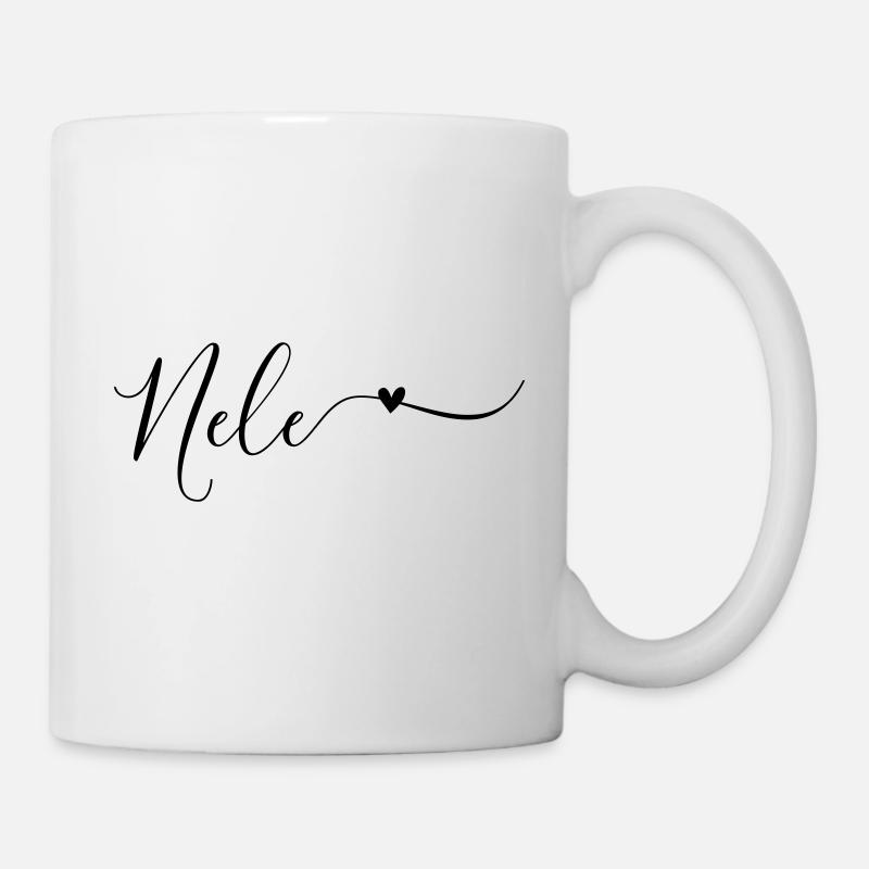 Nele Name Vorname Dekorativ - Tasse - Weiß