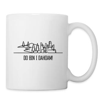 Dahoam - badisches Sprichwort Dialekt Heidelberg - Tasse - Weiß - Rechts