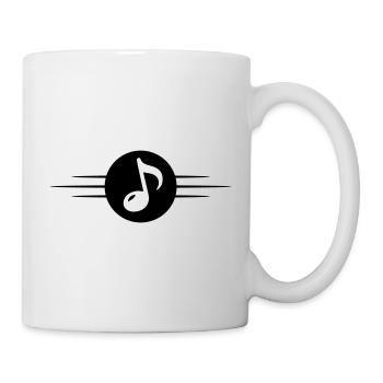 Ligne de symbole des notes de musique - Mug blanc - blanc - Droite