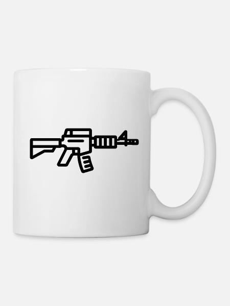 Waffe - Tasse - Weiß