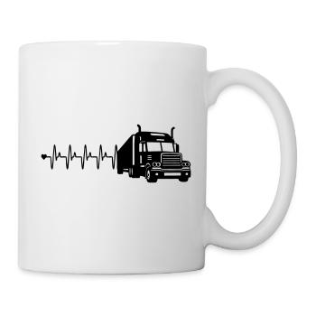 Truck heart rate - Mug - white - Right