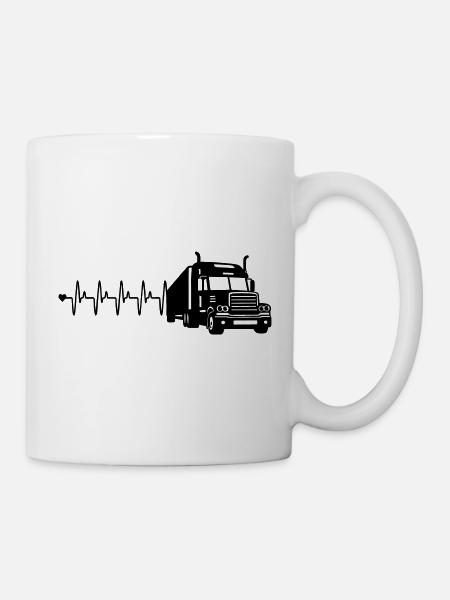Lkw herzfrequenz - Tasse - Weiß