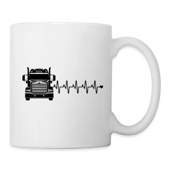 lkw herz - Tasse - Weiß - Rechts
