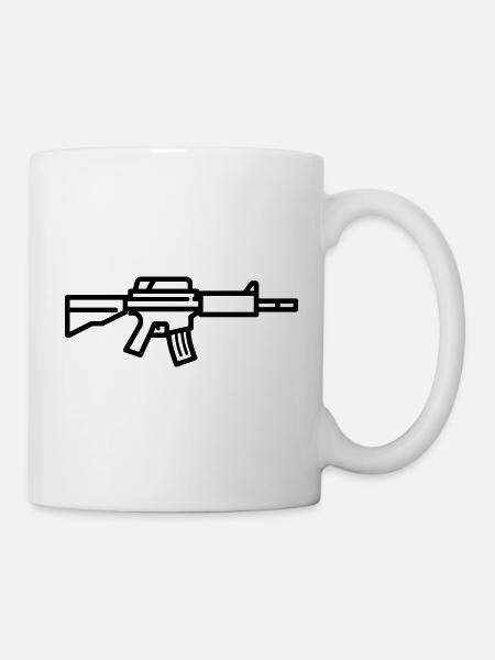 Maschinenpistole - Tasse - Weiß