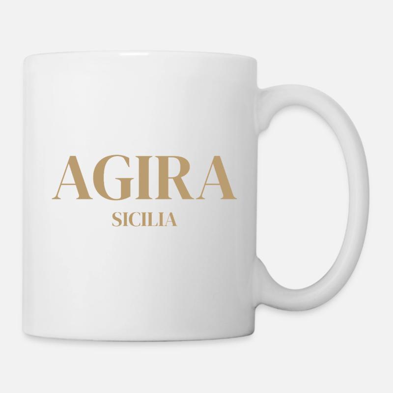 Agira Sicilia Emblem - Mug - white