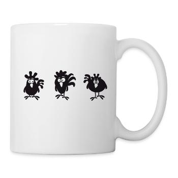 Fans de poulet - Coq - Coq - Poulet de soie - Bio - Mug blanc - blanc - Droite