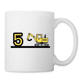 Excavatrice - Mug blanc - blanc - Droite
