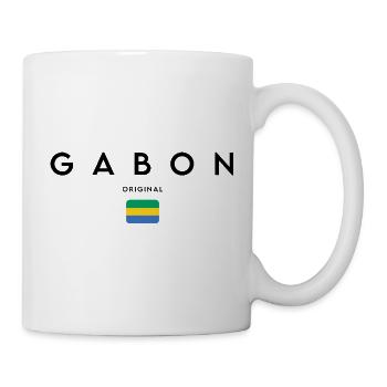 Gabonischer Stolz, minimalistisches, elegantes Design - Tasse - Weiß - Rechts
