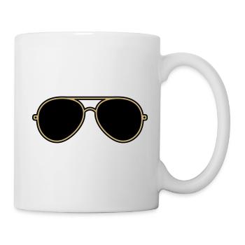 Iconic Gold & Black Aviator Goggles - Mug - white - Right