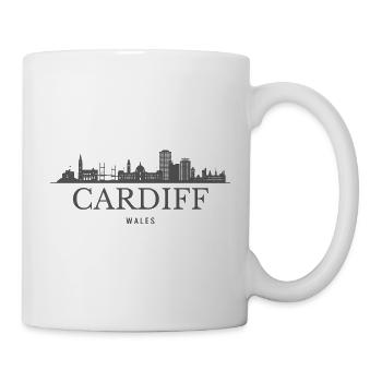 Cardiff Wales, Cardiff Skyline, Cymru - Tasse - Weiß - Rechts
