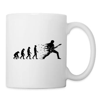 Autocollant de t-shirt Evolution Guitarist pour les fans de rock - Mug blanc - blanc - Droite