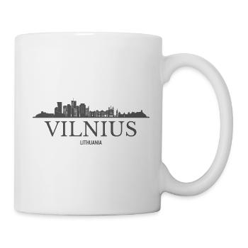 Vilnius Lithuania, Vilnius skyline - Mug - white - Right