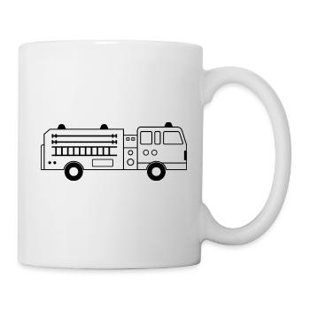 Feuerwehrauto - Tasse - Weiß - Rechts