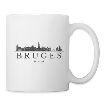 Brügge, Belgien, Skyline von Brügge - Tasse - Weiß - Rechts